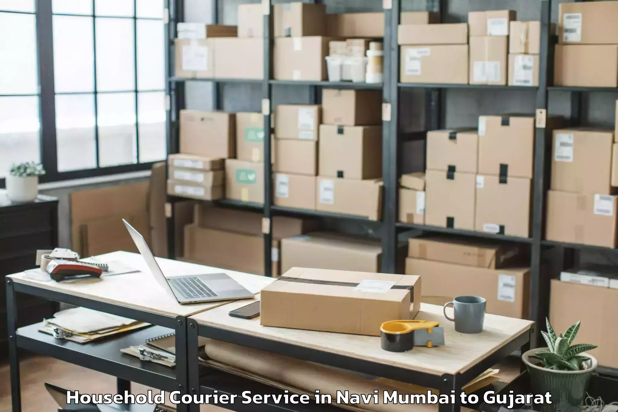 Professional Navi Mumbai to Dahod Household Courier